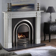 Capital 56" Hogarth Carrara Marble Mantel - Interstyle